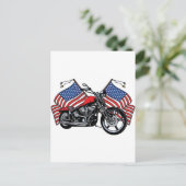 Amerikaanse motorfiets briefkaart (Staand voorkant)