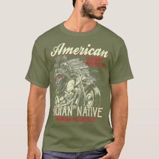 -Amerikaanse motorfiets Indiaan voor de oude motor T-shirt