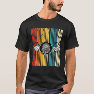 -Amerikaanse motorfiets Indiaan voor oude motorfie T-shirt