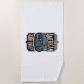 Amerikaanse Motorfiets Strandlaken (Voorkant)