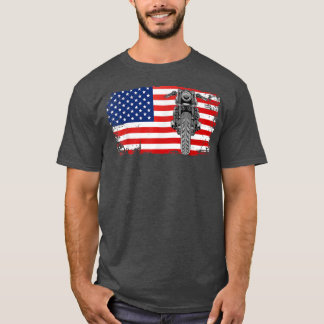 Amerikaanse motorfiets van de vlag 139 t-shirt