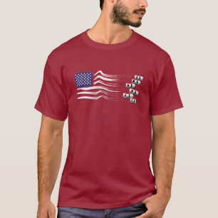Amerikaanse Motors Amerikaanse vlag T-shirt