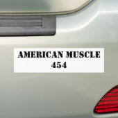 AMERIKAANSE MUSCLE 454 BUMPERSTICKER (Op auto)