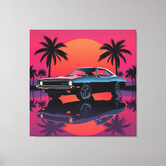 Amerikaanse Muscle Car Canvas Afdruk