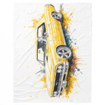 Amerikaanse Muscle Car fleece deken