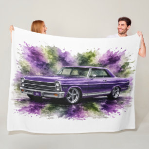 Amerikaanse Muscle Car fleece deken