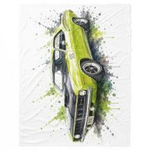 Amerikaanse Muscle Car fleece deken