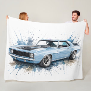 Amerikaanse Muscle Car fleece deken