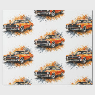 Amerikaanse Muscle Car Inpakpapier