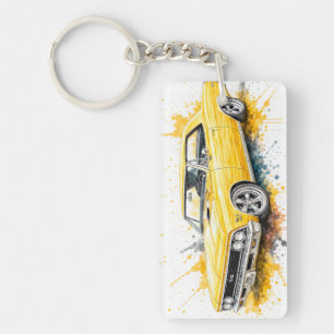 Amerikaanse Muscle Car Sleutelhanger