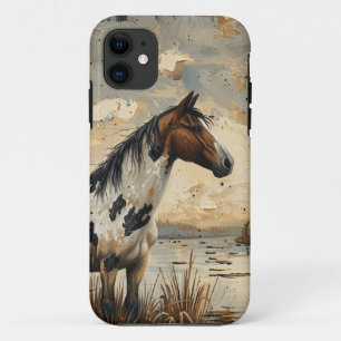 Amerikaanse Mustang Wild Horse Western iPhone 11 Hoesje
