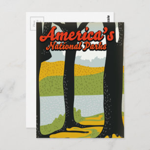 Amerikaanse nationale parken briefkaart