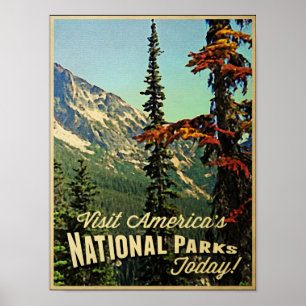 Amerikaanse nationale parken poster