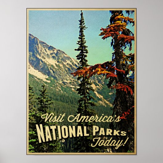 Amerikaanse nationale parken poster (Voorkant)