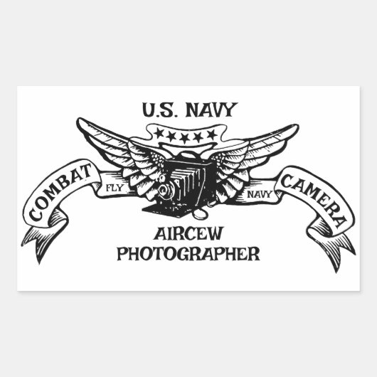 Amerikaanse Navy Aircrew Fotograaf Sticker (Voorkant)