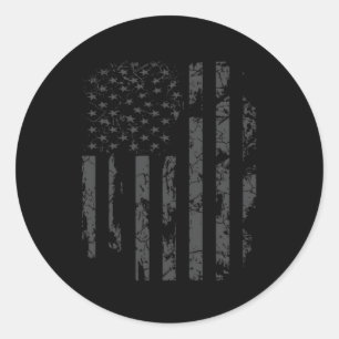 Amerikaanse noodvlag Militair Ronde Sticker