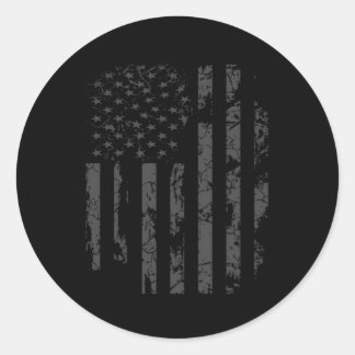 Amerikaanse noodvlag Militair Ronde Sticker