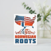Amerikaanse Noorse wortels Briefkaart (Staand voorkant)