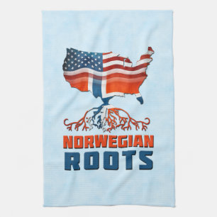Amerikaanse Noorse wortels Theedoek