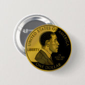 Amerikaanse Obama Coin Button (Voorkant /achterkant)