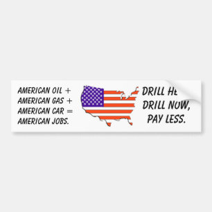 Amerikaanse olie +Amerikaans gas +Ameri... Bumpersticker