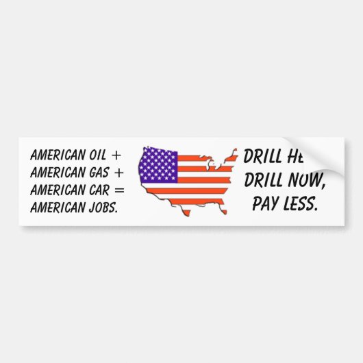 Amerikaanse olie +Amerikaans gas +Ameri... Bumpersticker (Voorkant)