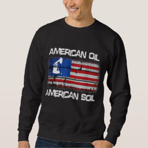 Amerikaanse olie Amerikaanse bodem vlag trots Trui