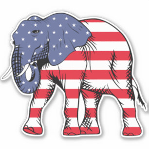 Amerikaanse olifant sticker