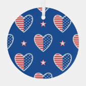 Amerikaanse Onafhankelijkheid: Patriottisch  Patro Glas Ornament (Achterkant)