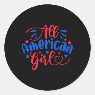Amerikaanse Onafhankelijkheidsdag 4 juli Verenigde Ronde Sticker