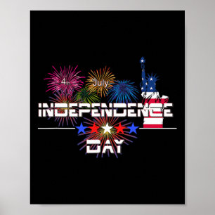 Amerikaanse Onafhankelijkheidsdag 4 juli Vuurwerks Poster