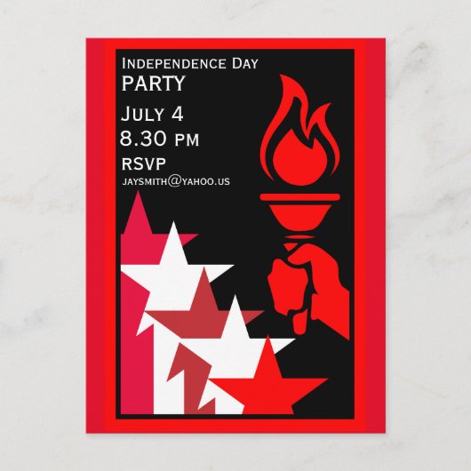 Amerikaanse Onafhankelijkheidsdag Briefkaart (Voorkant)