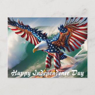 Amerikaanse Onafhankelijkheidsdag Eagle Briefkaart