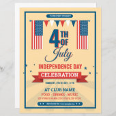 Amerikaanse Onafhankelijkheidsdag Flyer Sjabloon (Voorkant / Achterkant)