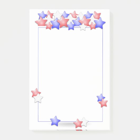 Amerikaanse Onafhankelijkheidsdag Patriottische St Post-it® Notes (Voorkant)