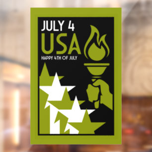 Amerikaanse Onafhankelijkheidsdag Raamsticker