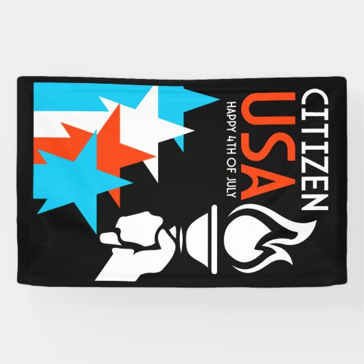 Amerikaanse Onafhankelijkheidsdag Spandoek (Horizontaal)