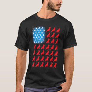 Amerikaanse Onafhankelijkheidsdag Vlag Duitse Herd T-shirt
