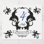 Amerikaanse Onafhankelijkheidsdag wenskaart Sparkling Wijnetiket (Enkel label)