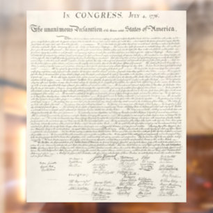 Amerikaanse Onafhankelijkheidsverklaring Raamsticker