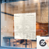 Amerikaanse onafhankelijkheidsverklaring raamsticker (Cafe Raam)