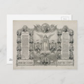 Amerikaanse onafhankelijkheidsverklaring van Kurz  Briefkaart (Voorkant / Achterkant)