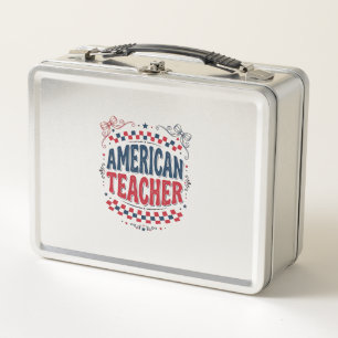 Amerikaanse Onderwijzer Patriottisch Vintage T-Shi