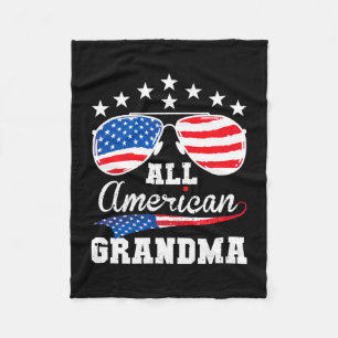 Amerikaanse opa 4 juli bijpassende familie fleece deken