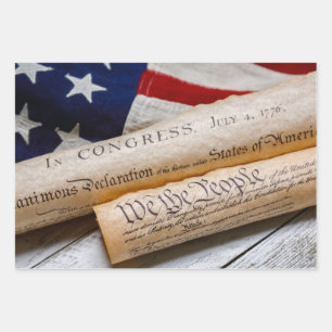 Amerikaanse oprichtingsdocumenten inpakpapier vel