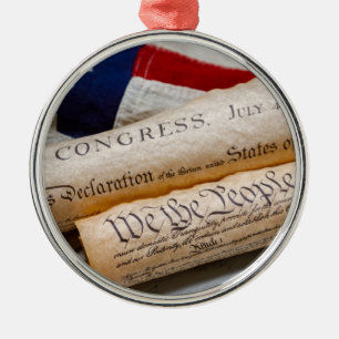 Amerikaanse oprichtingsdocumenten metalen ornament