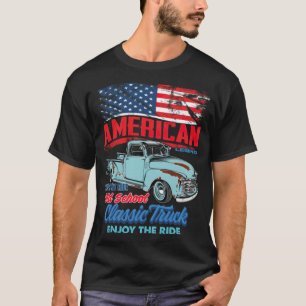 Amerikaanse oude vrachtwagen gay pride t-shirt