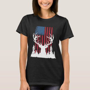 Amerikaanse outdoor herten jagen silhouet in Bosse T-shirt