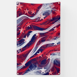 Amerikaanse outdoorbanner met metalen modems spandoek