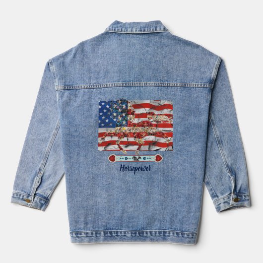 amerikaanse paardenkracht denim jacket (Achterkant)